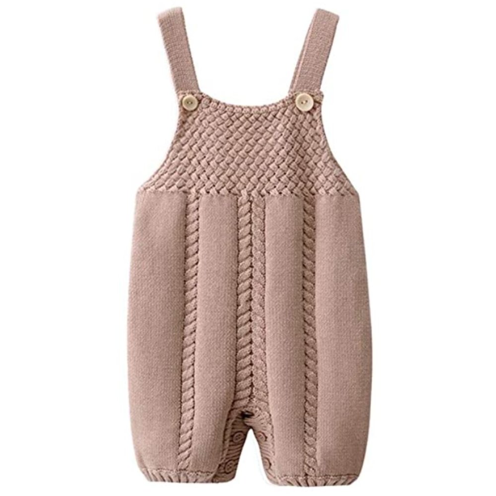 ORGANIC BABY SWEATER KNIT OVERALLS
